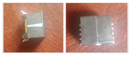 电子元器件表面粘铁氧体案例