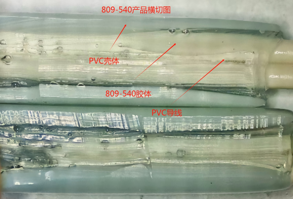 PVC电线灌胶 横截面图